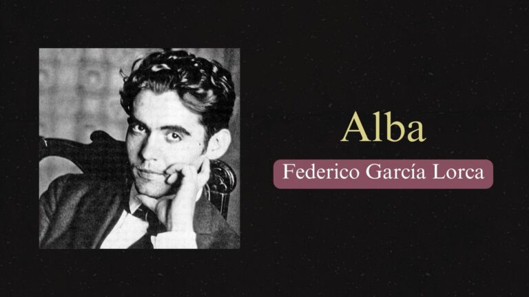 Poema "Alba" de Federico García Lorca